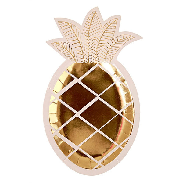 PINEAPPLE PARTY PLATES<BR> (8 pack)