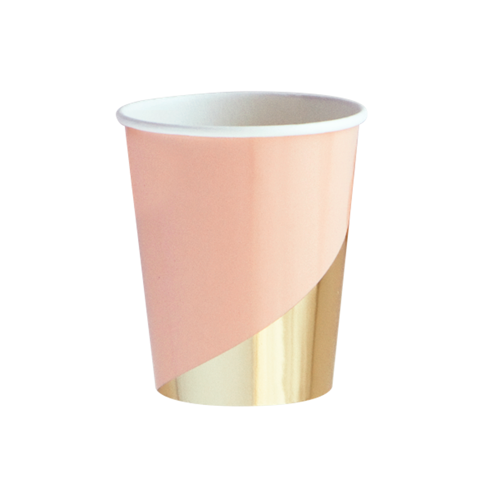 COLOUR BLOCK CUPS <BR>(8 pack)