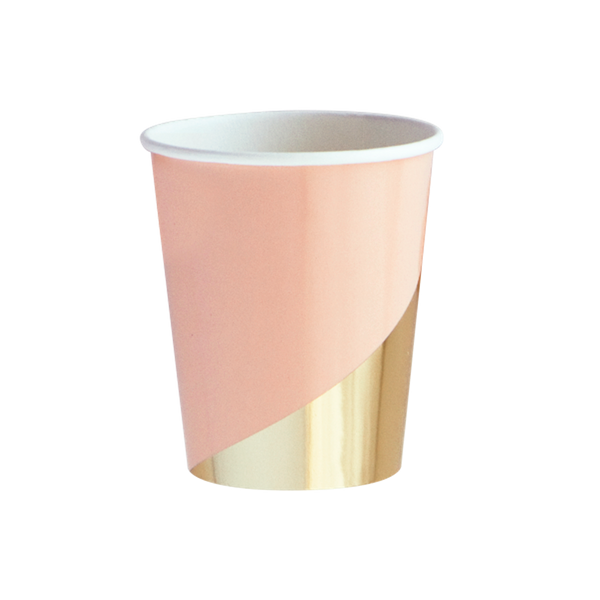COLOUR BLOCK CUPS <BR>(8 pack)