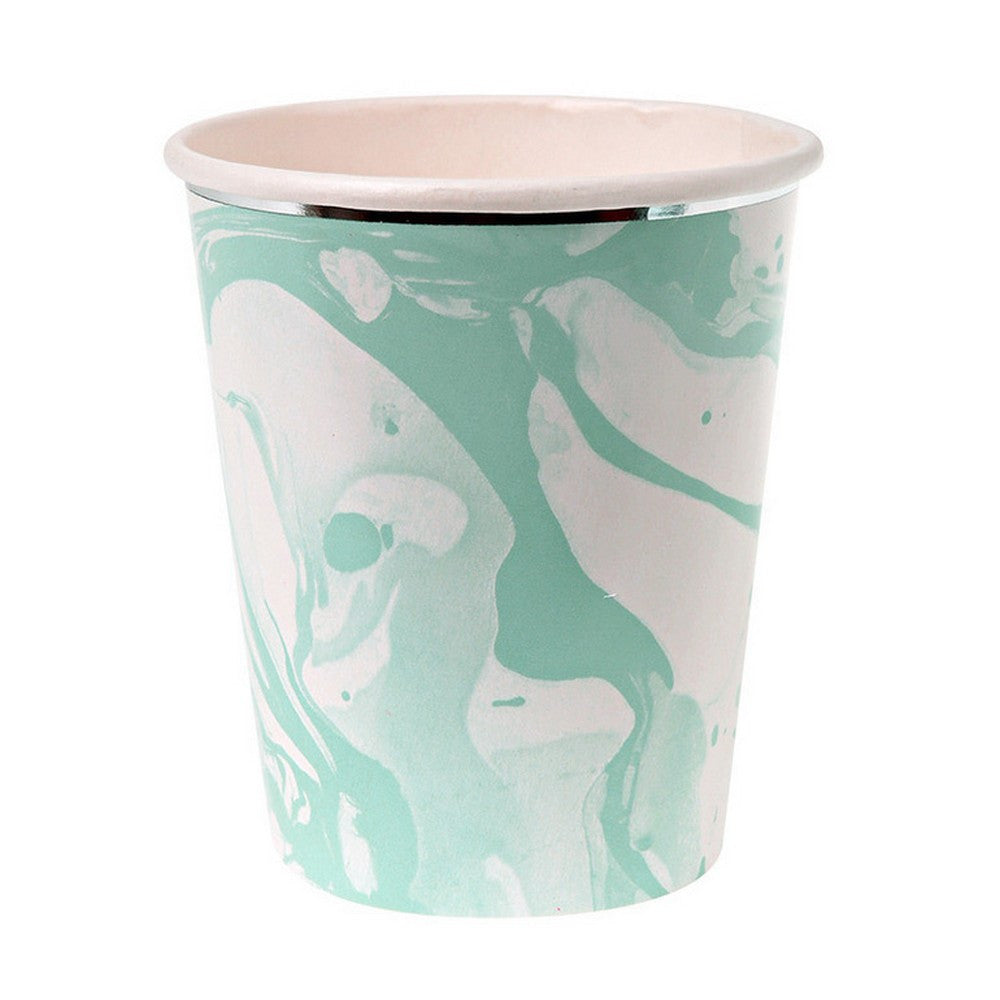 MINT MARBLE CUPS (8 pack)