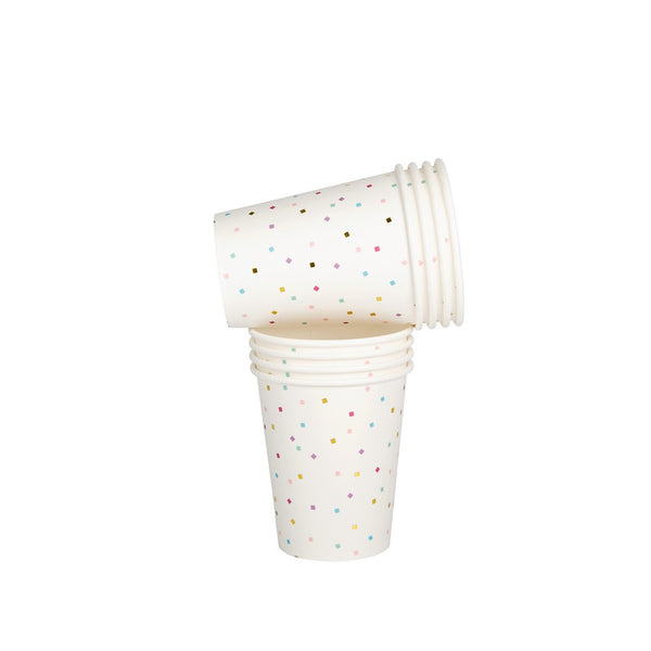 TINY SQUARE CONFETTI <BR>CUPS (10 pack)