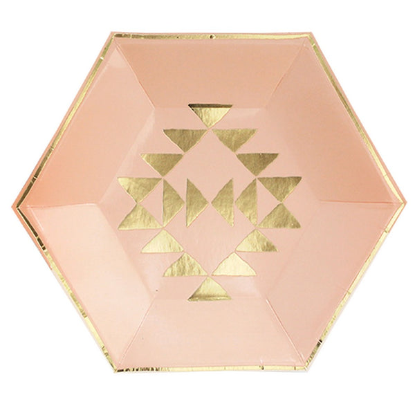 WANDER BLUSH KILIM PLATES <BR>(8 pack)