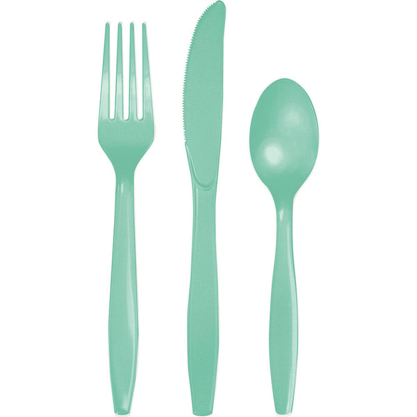 MINT PREMIUM PLASTIC<br> CUTLERY SET (6 sets)