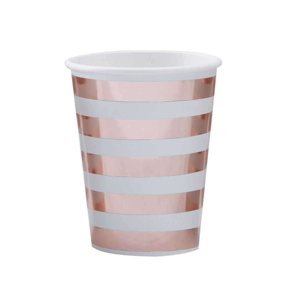 MINT & ROSE GOLD "HELLO WORLD" CUPS (8 pack)