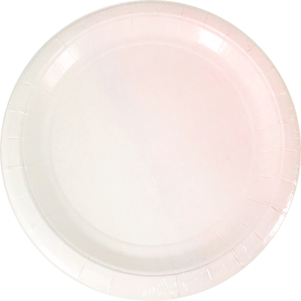 BLUSH OMBRE <BR> LARGE PLATES (8 pack)