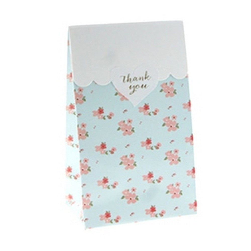 BLUE FLORAL<BR>TREAT BAGS (12 pack)